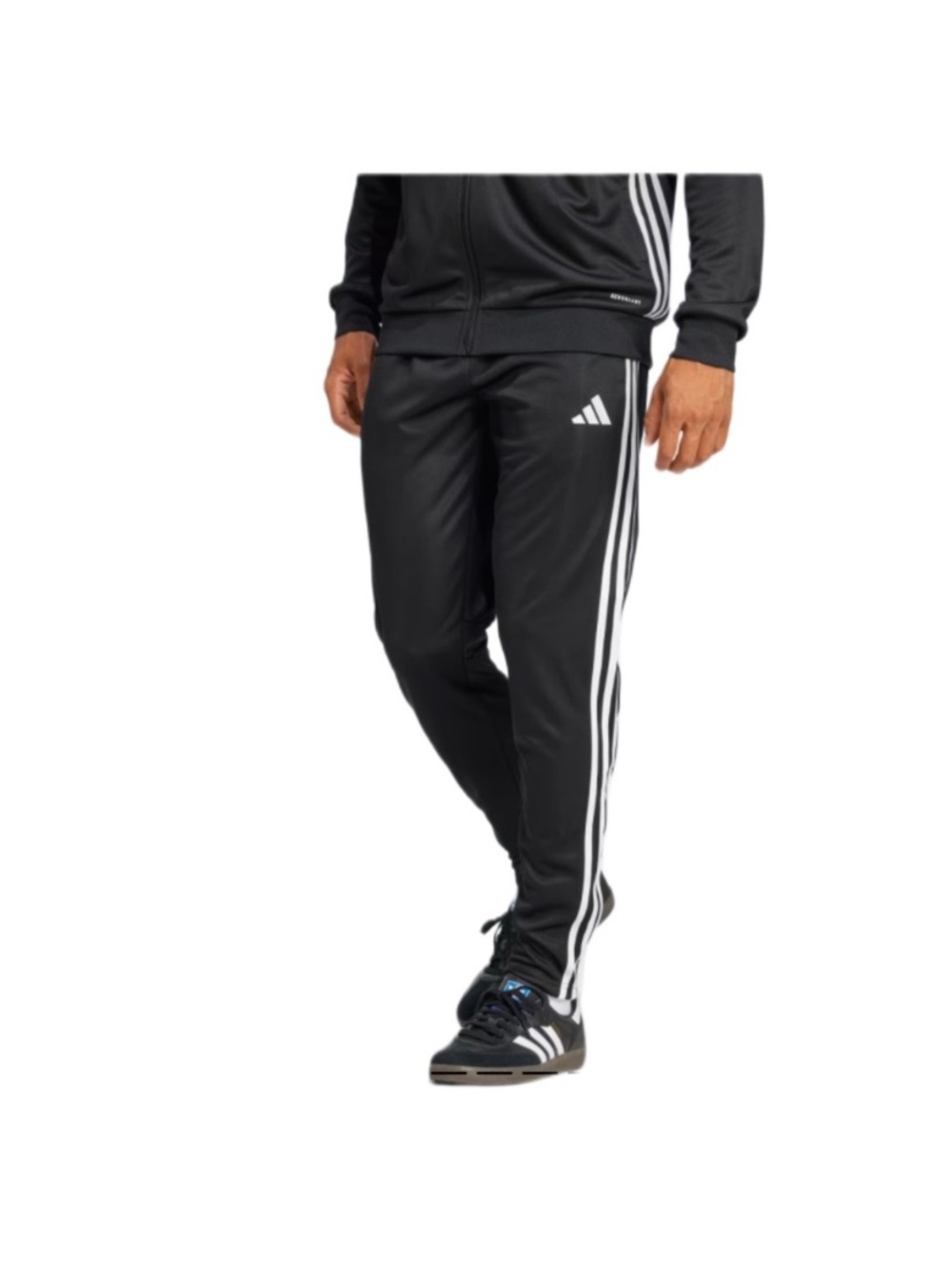 Adidas Mens Training Pants Black White Stripe Climacool Joggers Size M
